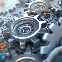 Gears interlocking, symbolizing implementation of systems and policies.
